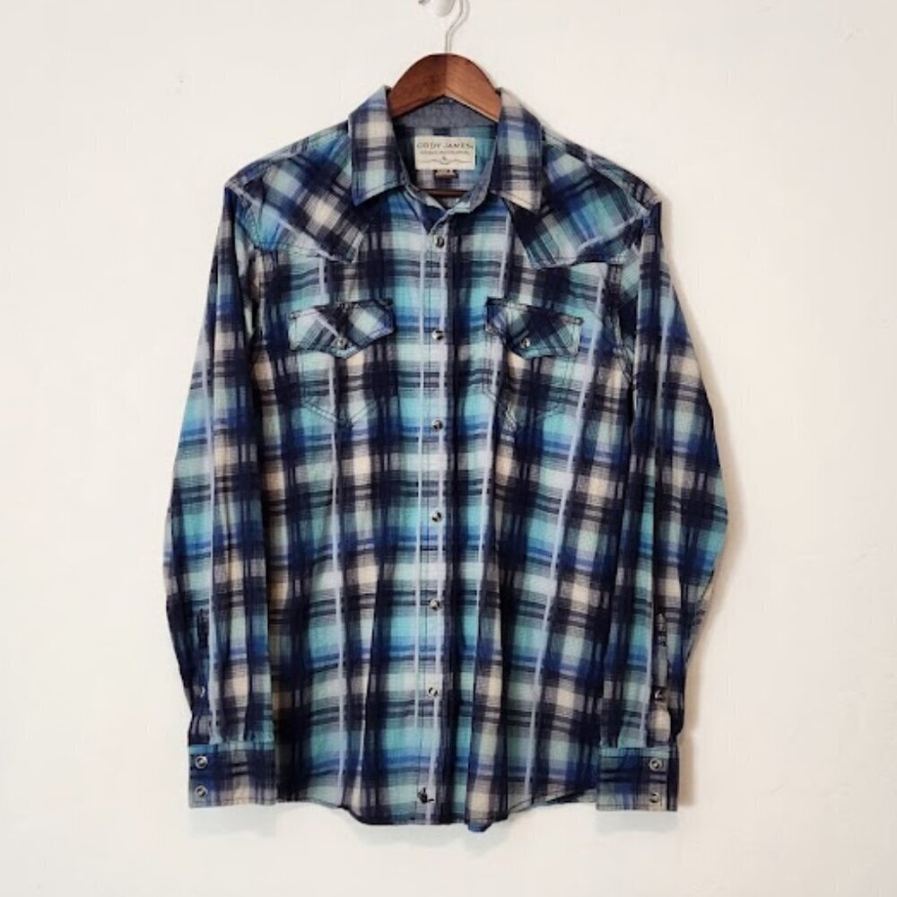 Cody James Men's Long Sleeve Snap Button Shirt Size Medium